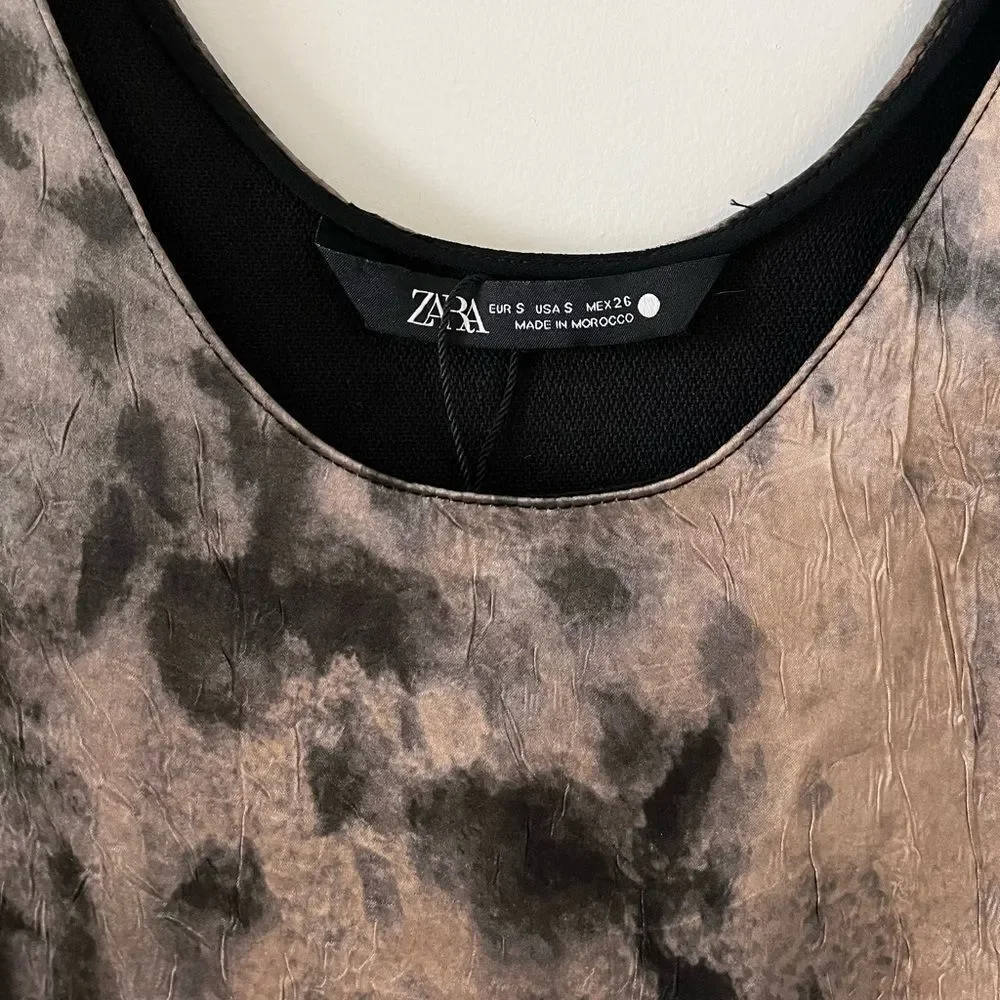 NWT Zara Wrinkle Look Printed Set- Small